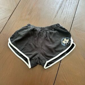Black Athletic Shorts with White Trim
